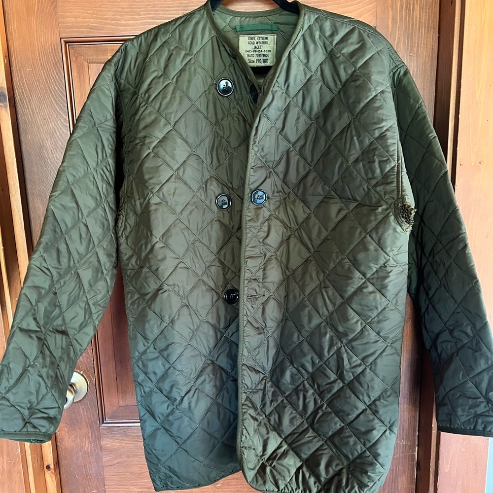 Army liner jacket.
